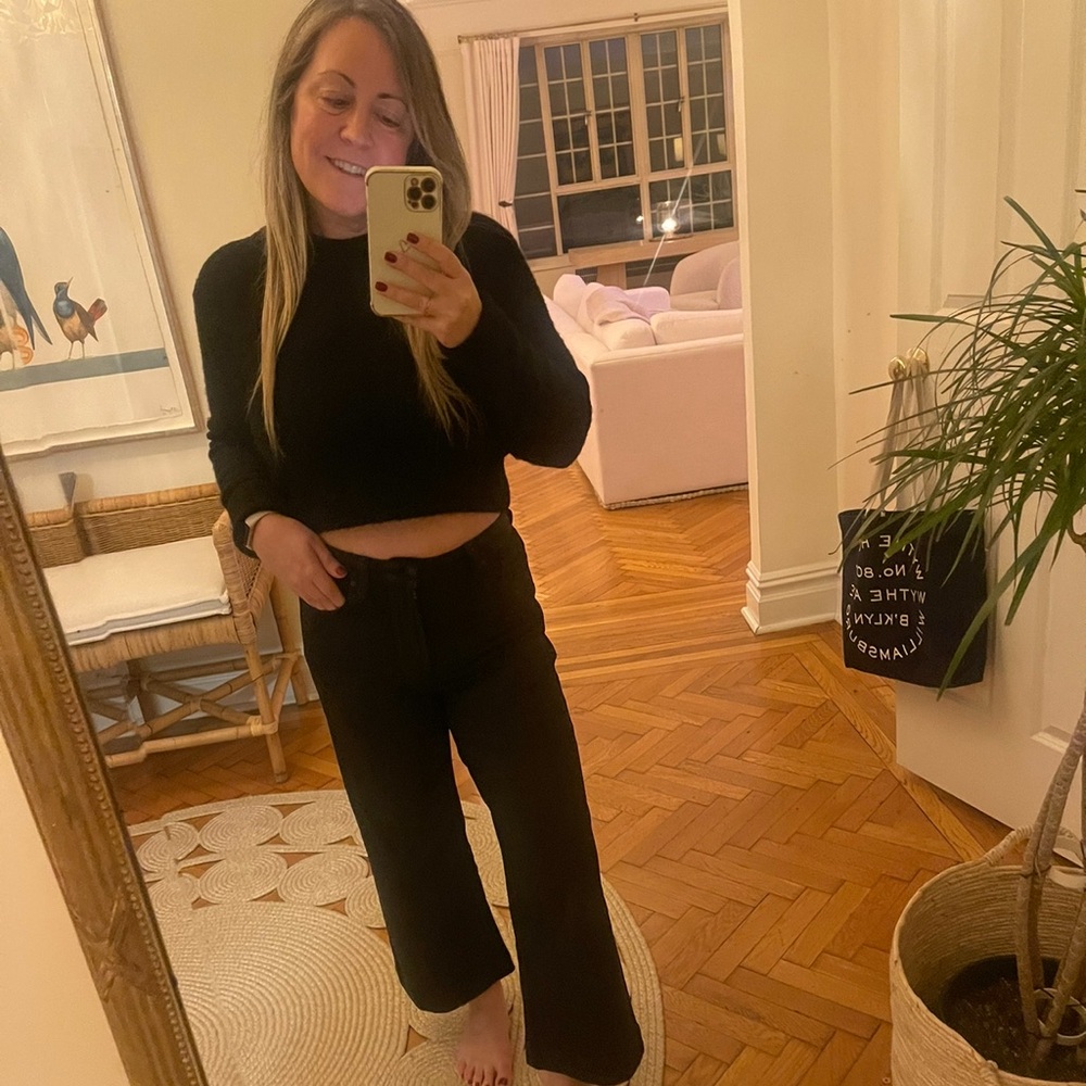 Paige coated denim (Anessa high-rise wide-leg)